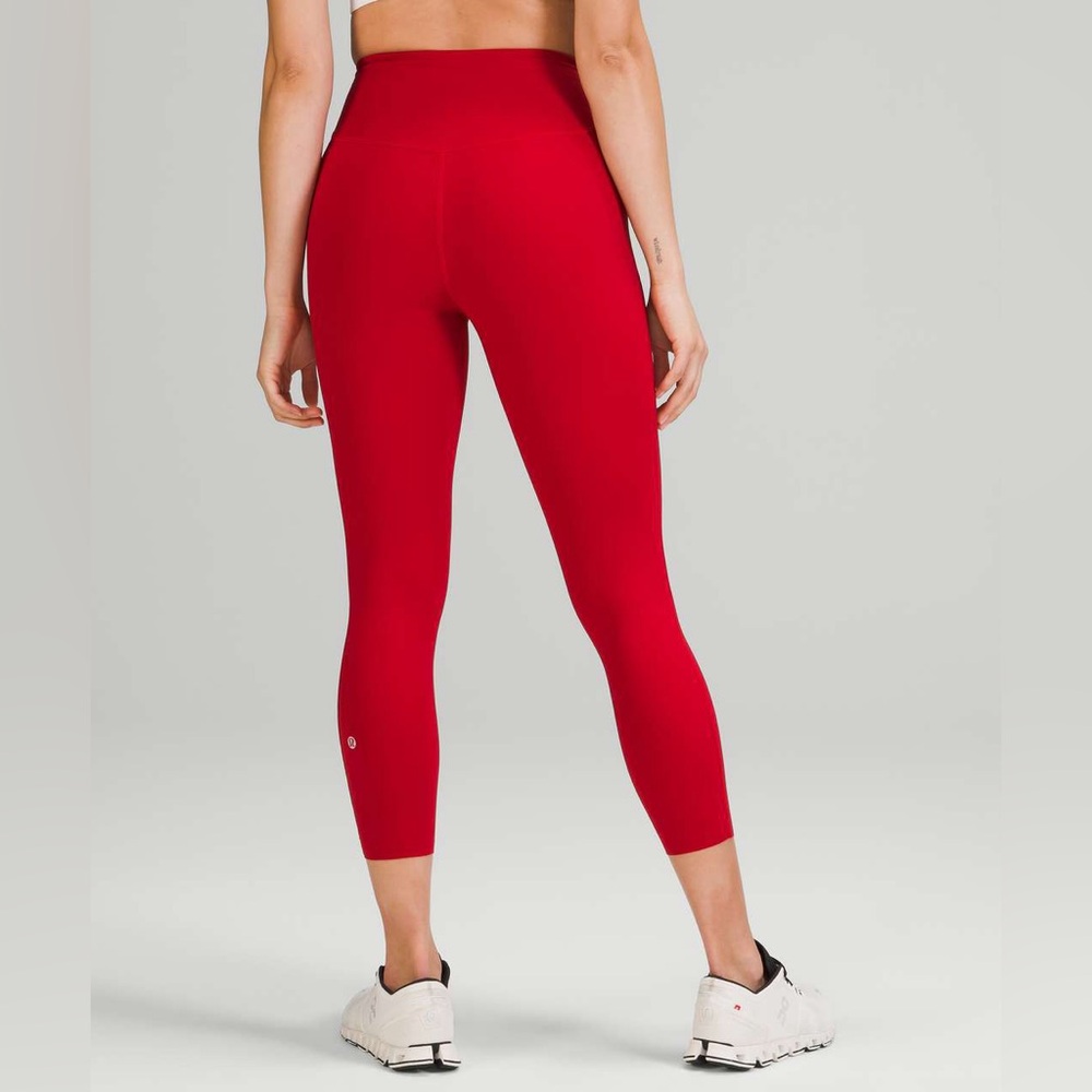 lululemon base pace high-rise crop 23” dark red size 6
